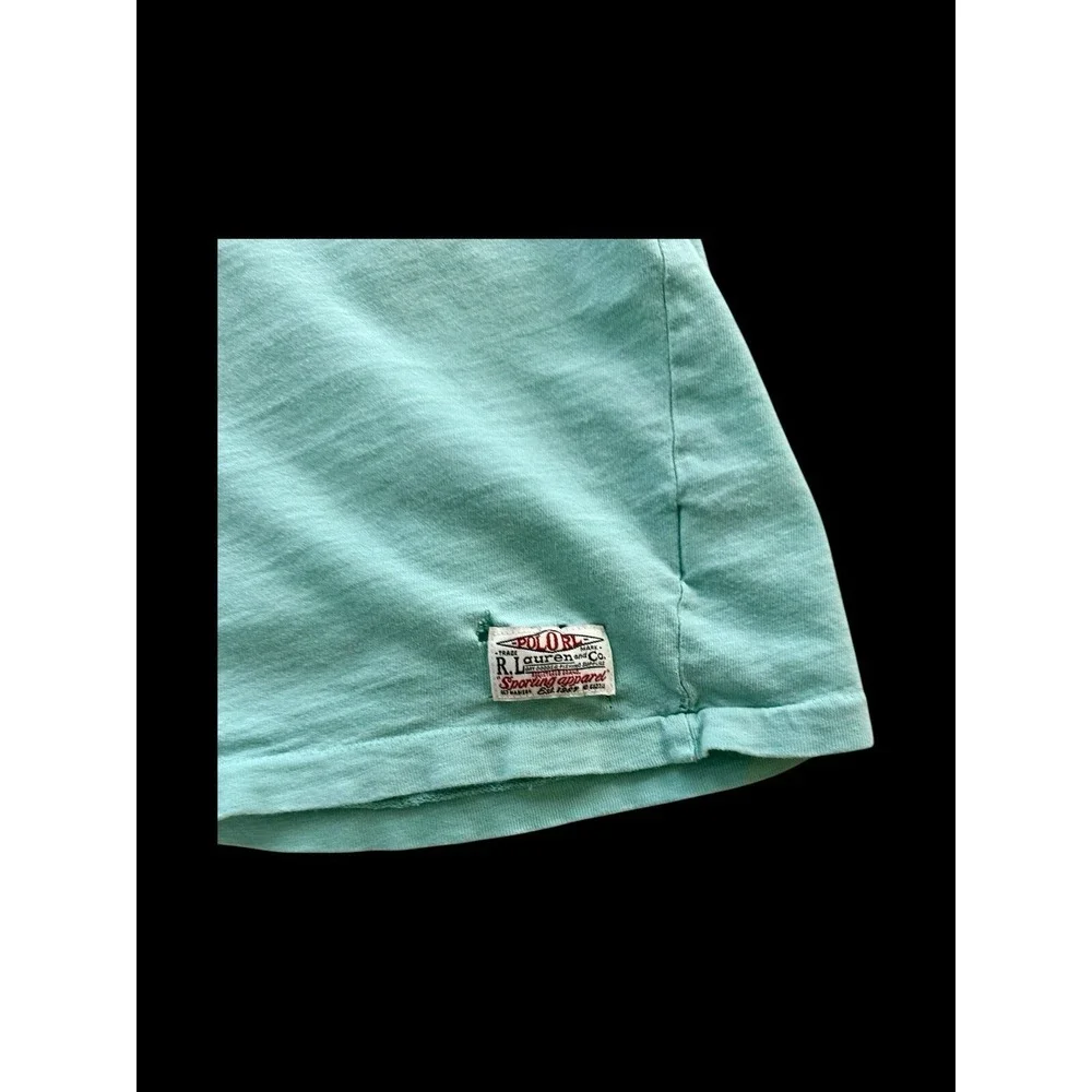 Vintage Ralph Lauren Polo Rugby Tshirt Sz Large Number‎ Varsity RLYC Distressed